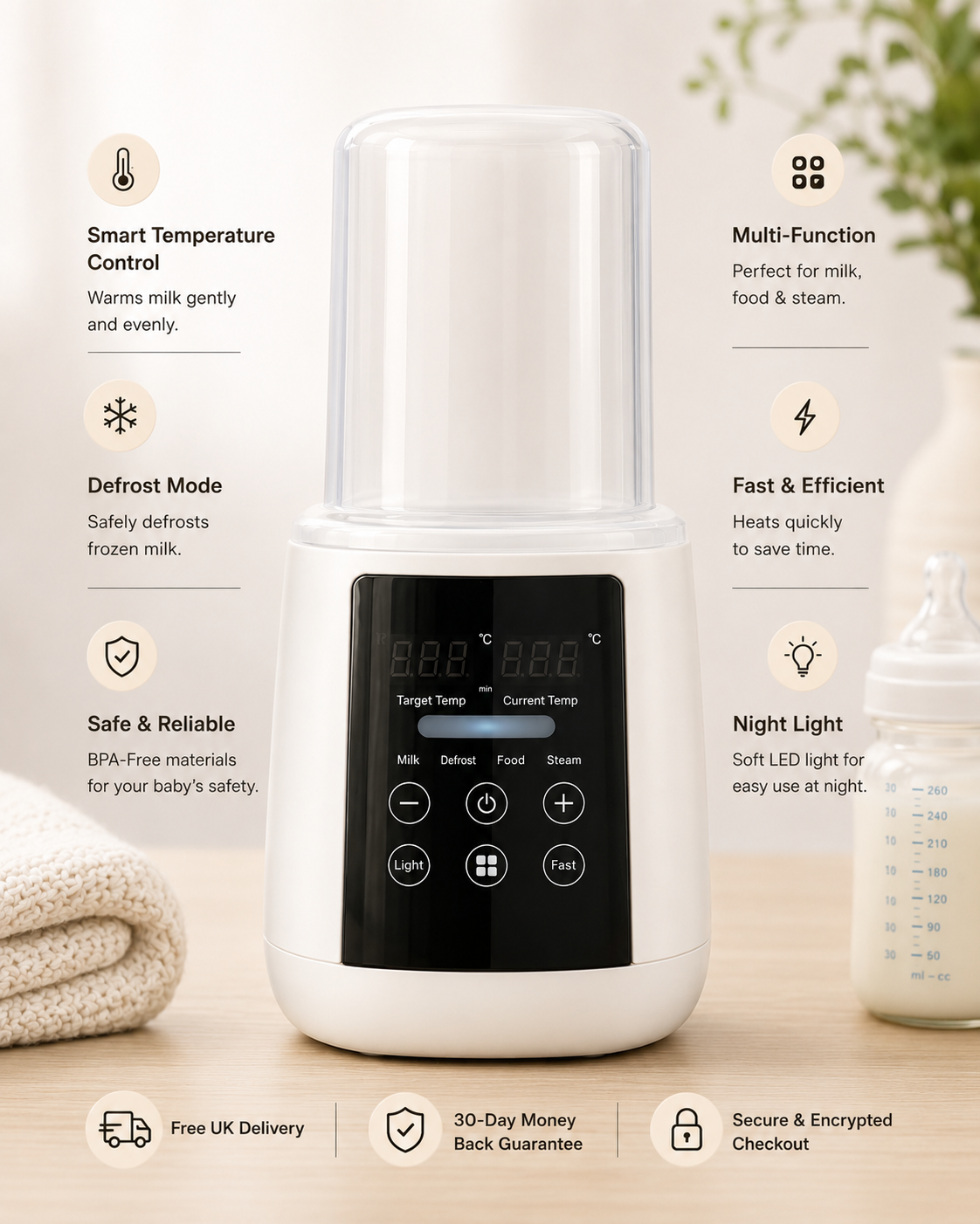 DROPDECK™ 6-IN-1 SMART BOTTLE WARMER